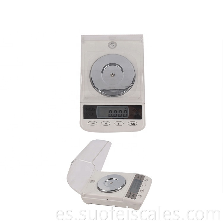 FC-50 50G x 0.001G Mini Precision Escalas digitales para la escala electrónica de balance de joyas de joyería de esterlina de oro